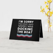 私はボートをドッキングしている時に悲しいことをごめんなさい カード (黄色い花)