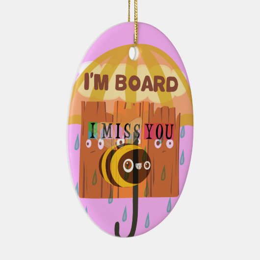 「私はボードだ – 私は恋しく思あなた:あよくはしゃぐあ&プニーあいさつ セラミックオーナメント (右)