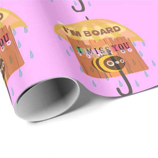 「私はボードだ – 私は恋しく思あなた:あよくはしゃぐあ&プニーあいさつ ラッピングペーパー (ロールコーナー)