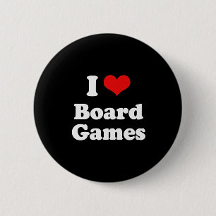 私はボードゲームのTシャツを愛します 缶バッジ