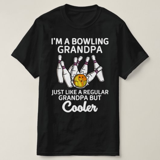 私はボーリングおじいちゃん Tシャツ (デザイン正面)