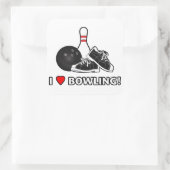 私はボーリングと靴とピンが大好き スクエアシール (バッグ)