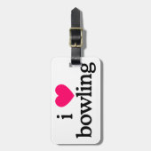 私はボーリングをすることを愛します ラゲッジタグ (正面縦)