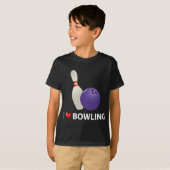 私はボーリングをすることを愛します Tシャツ (正面フル)