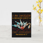 私はボーリングを好きだから行く カード (黄色い花)