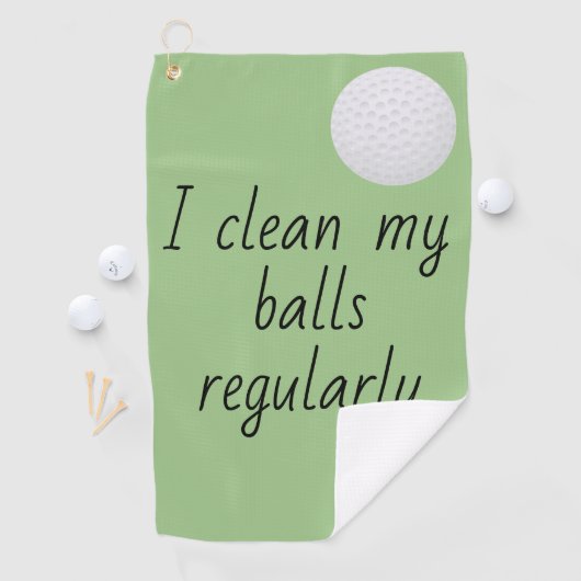 私はボールを定期的にユーモアで拭おもしろいく ゴルフタオル (インサイチュ)