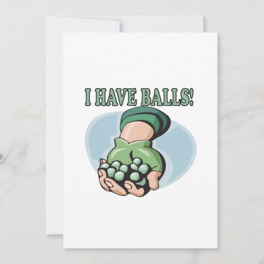 私はボール2を持っている 招待状 (正面)