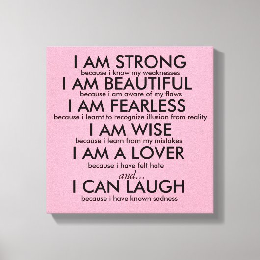 私はポスターが強い キャンバスプリント (正面)