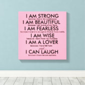 私はポスターが強い キャンバスプリント (インサイチュ (ウッドフロア))