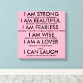 私はポスターが強い キャンバスプリント (インサイチュ (ウッドフロア))