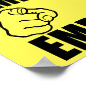 私はポスターの看板を強調するためおもしろいに2回言う ポスター (角)