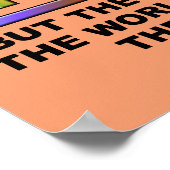 私はポスタ熱狂するーおもしろいサイン ポスター (角)