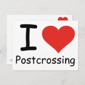 私はポストクロッシングが大好き ポストカード (正面/裏面)