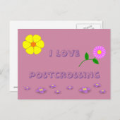 私はポストクロッシングが大好き ポストカード (正面/裏面)