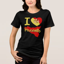 私はポッツァロ大好き(私シチリアハートポッツァロ) トライブレンドTシャツ