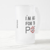 私はポットおもしろいトランプのポーカーチップカジノに フロストグラスビールジョッキ (正面右)