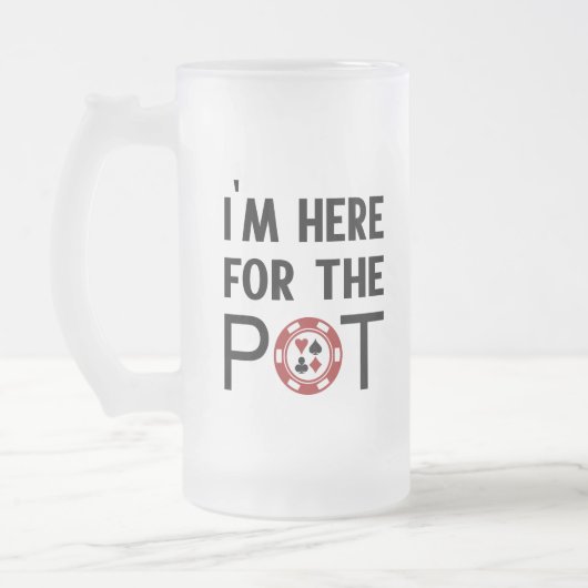 私はポットおもしろいトランプのポーカーチップカジノに フロストグラスビールジョッキ (左)