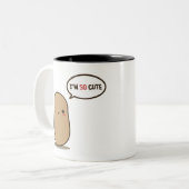 私はポテトがとても可愛い ツートーンマグカップ (正面左)