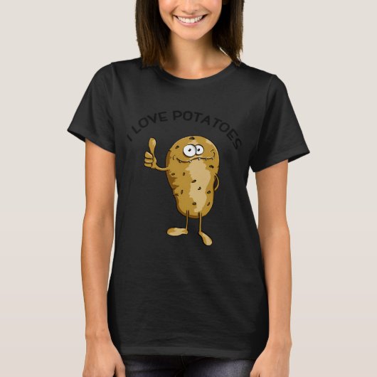 私はポテトが好き Tシャツ (正面)