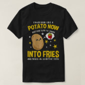 私はポテトのように見えるかもしれない今フライフランスのL Tシャツ (デザイン正面)