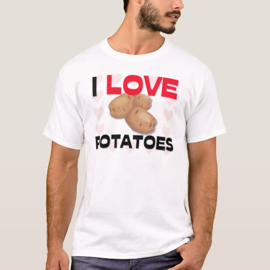 私はポテトを愛します Tシャツ (正面)