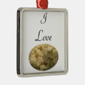 私はポテトサラダを愛します メタルオーナメント (右)