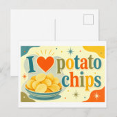 "私はポテトチップスが大好き" ポストカード (正面/裏面)