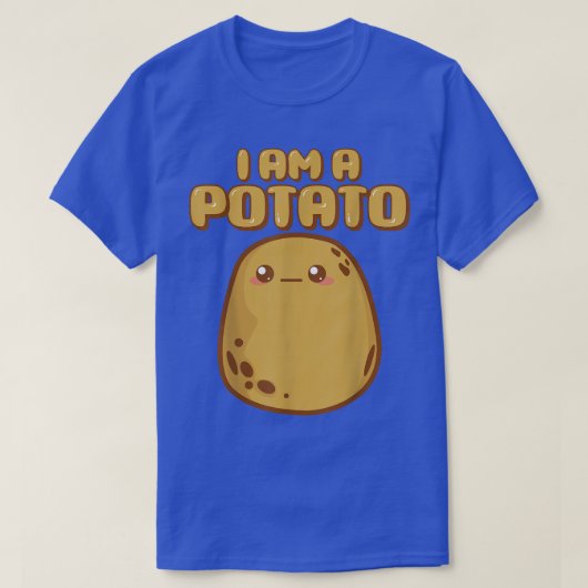 私はポテトポテトファナティックスや愛好家 Tシャツ (デザイン正面)