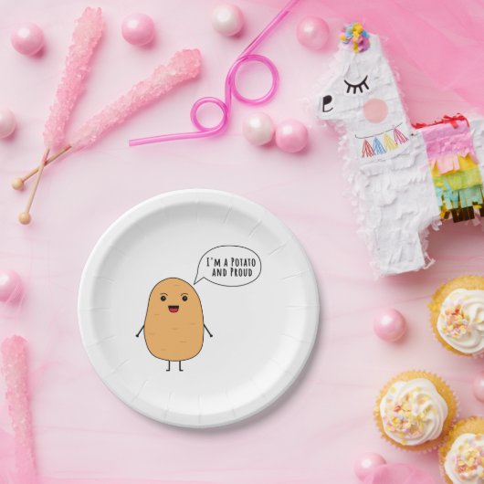 私はポテト誇りを持ったで ペーパープレート (パーティー)