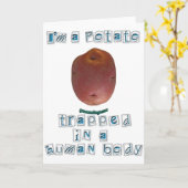 私はポテト カード (黄色い花)