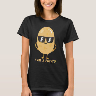 私はポテト 炭水化物 ヴィーガン Tシャツ