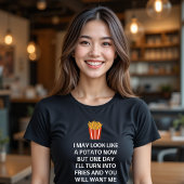 私はポテトTシャツの食べ物に見えるかもおもしろいしれない Tシャツ