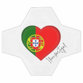 私はポルトガル国旗の色のハートサッカーボールが大好き サッカーボール (フラット)