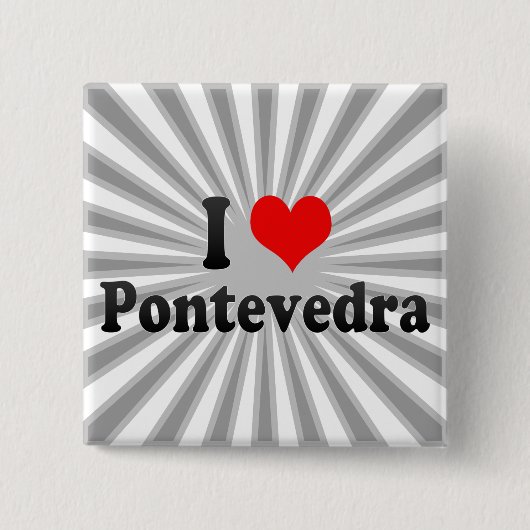 私はポンテベドラ、スペインを愛します 缶バッジ (正面)
