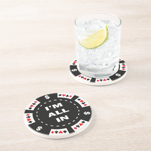 私はポーカー用のチップのすべています コースター (側面)