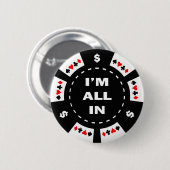 私はポーカー用のチップのすべています 缶バッジ (正面&裏面)