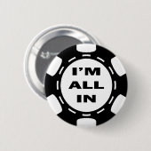 私はポーカー用のチップのすべています 缶バッジ (正面&裏面)