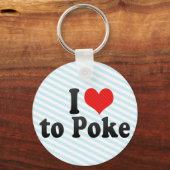 私はポークするのが大好き キーホルダー (正面)