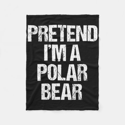 私はポーラベアの衣装を着た怠け者おもしろいのハロウ フリースブランケット (正面)