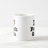 私はポーランドの女の子が大好き コーヒーマグカップ (中央)