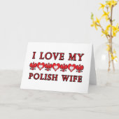 私はポーランドの妻を愛している カード (黄色い花)