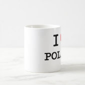 私はポーランドを愛します コーヒーマグカップ (中央)