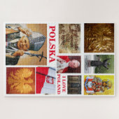 私はポーランドを、ポーランドアイコンジグソーパズル愛します ジグソーパズル (横)