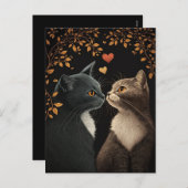 私はポー主義プンバレンタインデー葉書 シーズンポストカード (正面/裏面)