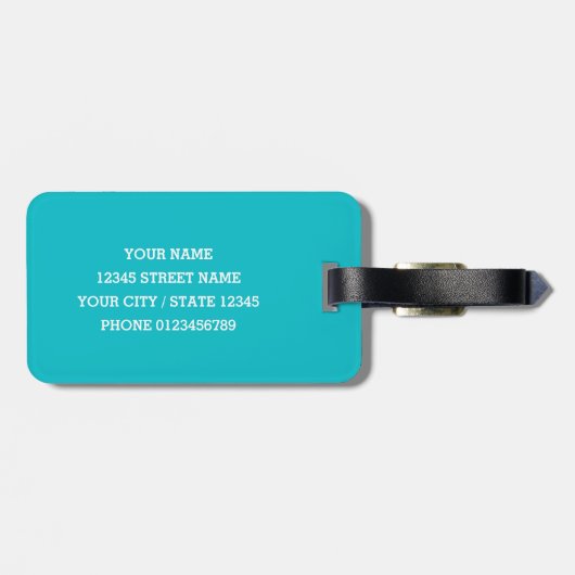 私はマイアミのヤシの木のおもしろい旅行に行きたい ラゲッジタグ (裏面横)