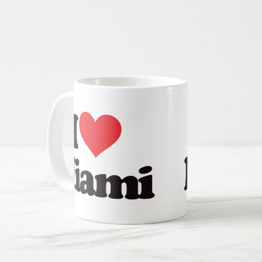 私はマイアミを愛します コーヒーマグカップ (正面左)