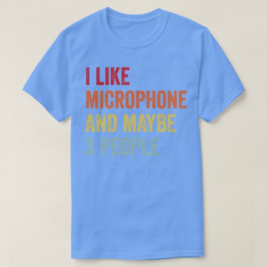 私はマイクが好きかもしれない3人 Tシャツ (デザイン正面)