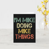 私はマイクよクリスマスの誕生日にミケおもしろいモノをやってる カード (黄色い花)