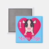 私はマイクロピッグが大好き マグネット (正面/裏面)