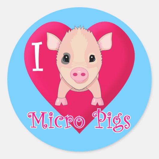 私はマイクロピッグが大好き ラウンドシール (正面)